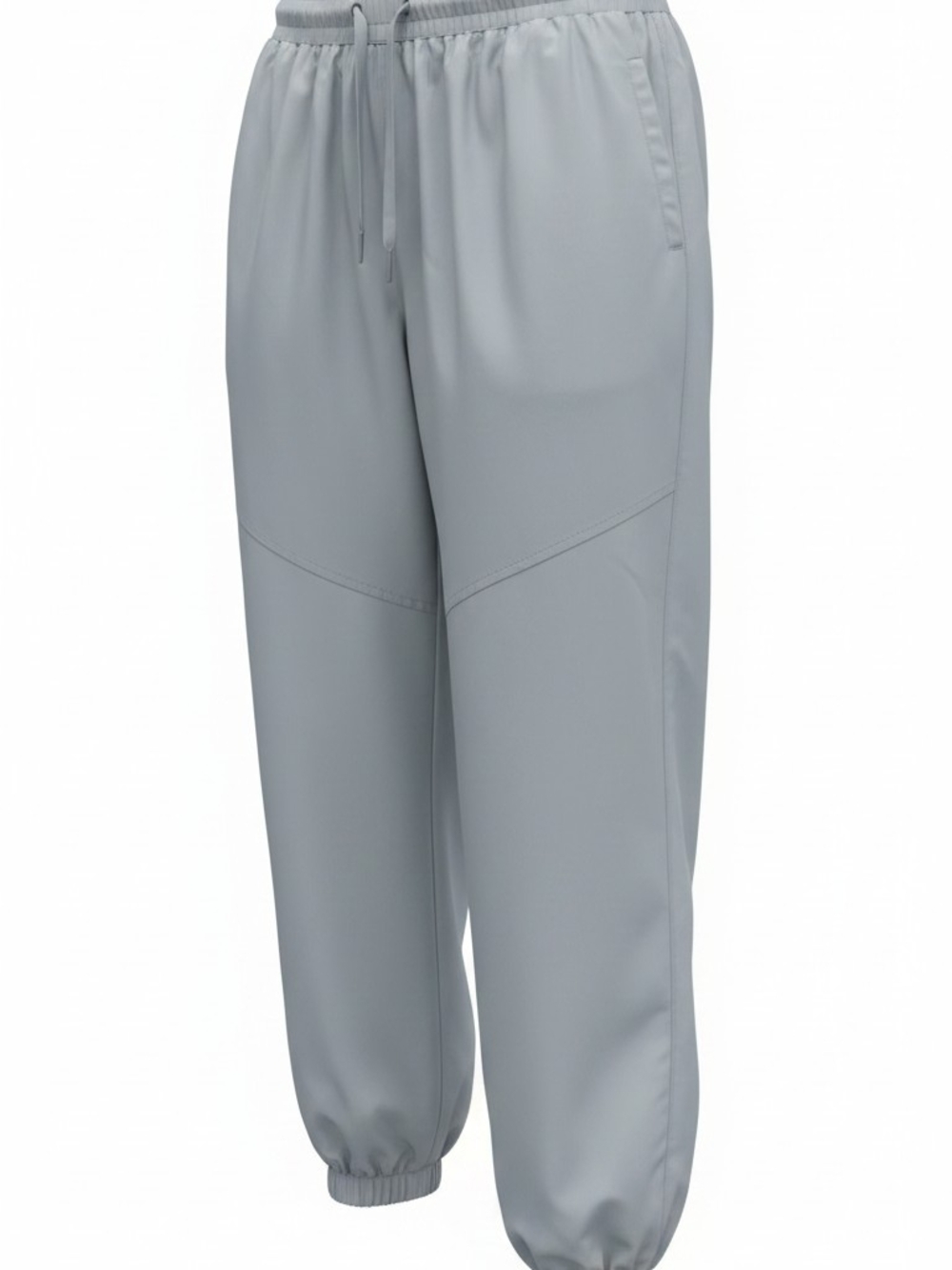 Layer 1 Men's Gray Quick-Dry Jogger Pants L Drawstring Tapered 86% Polyester